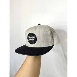 Brixton MFG Company Black Snapback Cap Hat Black Bill